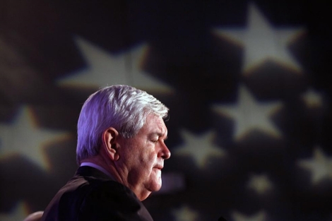 Gingrich, en un acto con veteranos de guerra en Iowa. | Reuters