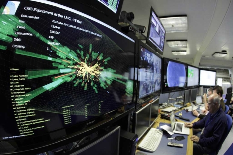 Un gráfico muestra las colisiones en un laboratorio del CERN. | Reuters