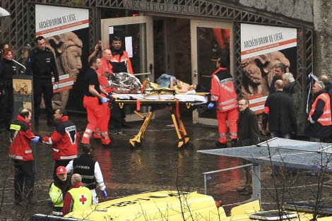 Imagen del lugar atacado: la Plaza Saint-Lambert de Lieja, en Blgica. | Reuters