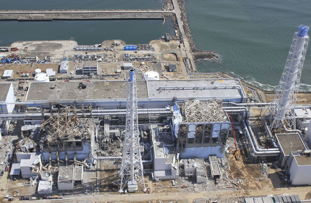 Estado actual de la central nuclear accidentada de Fukushima. | AP