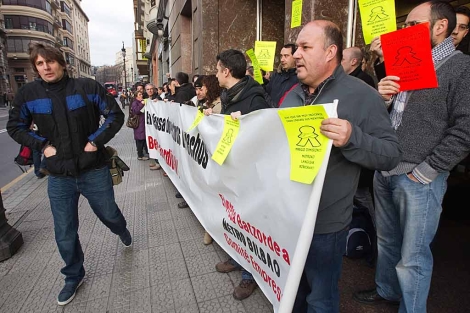 Trabajadores de Metro Bilbao en la concentracin. | Mitxi