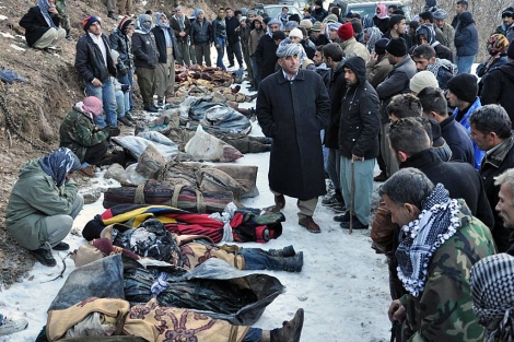 Los cadáveres del "accidente operacional" admitido por Turquía.| Ap