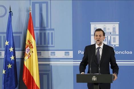 Rajoy, en su primera comparecencia tras jurar como presidente del Gobierno. | Reuters