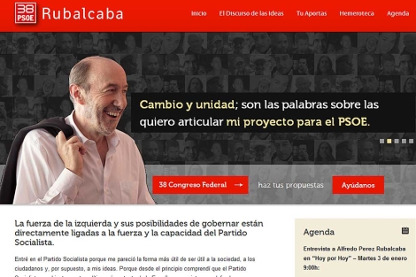 La nueva pgina web de Rubalcaba.