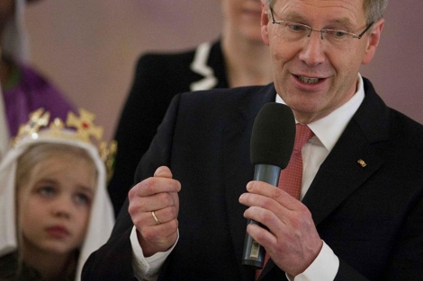 El presidente alemán Christian Wulff, durante un acto el día de Reyes.| Efe