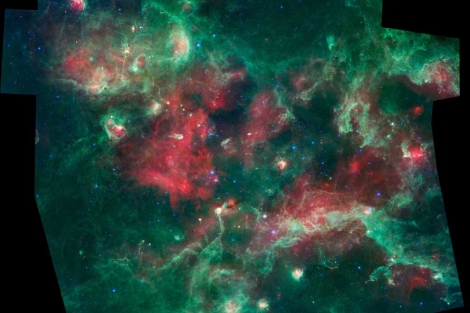 La regin Cygnus X, en la constelacin El Cisne, captada por el 'Spitzer'. |NASA