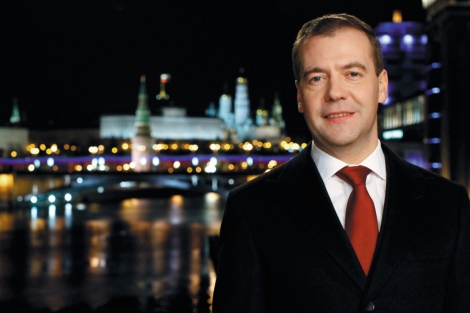 El presidente ruso, Dimitri Medvedev, se dirige a la nacin en el discurso de Ao Nuevo. | Afp
