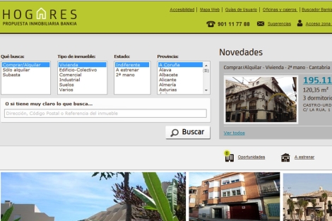 Hogares.es, portal inmobiliario de Bankia.