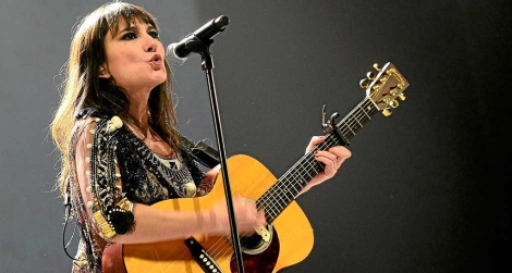 La cantante y compositora Eva Amaral durante el concierto en el Auditrium de Palma. | Alberto Vera