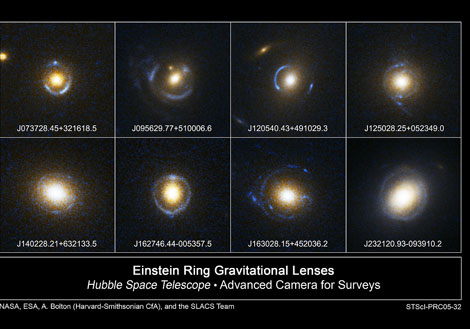 Varios anillos observados por el Hubble. | NASA,ESA, A. Bolton & SLACS team