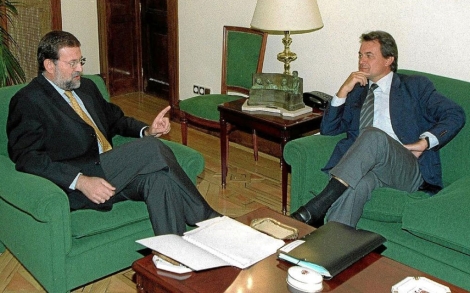 Mas y Rajoy reunidos, cuando el presidente era minstro del Inteior. | J. Jan
