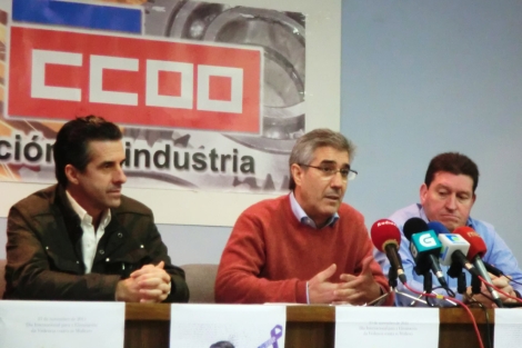 Ramiro Gonzlez, Felipe Lpez y Nicols Pato, representantes de Industria de CCOO. | R. S.