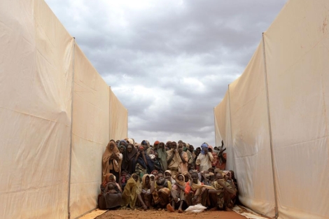 Refugiados somales en el campamento Dadaab de Kenia. | Afp