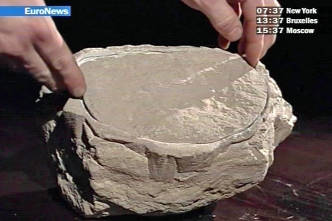 Imagen de la roca espa, emitida por Euronews.