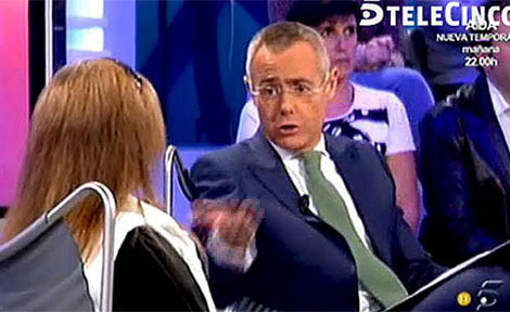 Jordi Gonzlez, durante la entrevista a la madre de 'el Cuco' que levant la polmica.