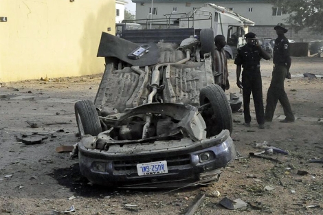 Uno de los coches de los atentados en Kano.| Reuters