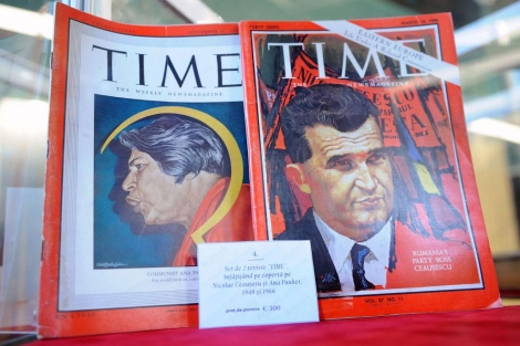Las portadas del 'Time' con Ana Pauker y Nicolae Ceausescu subastadas en Bucarest. | Afp