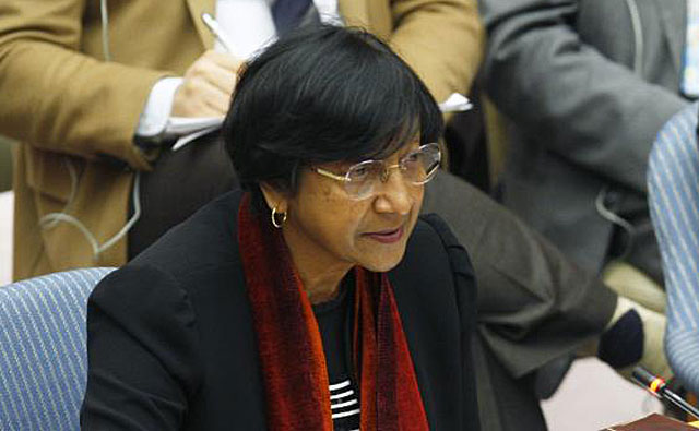 La alta comisionada de la ONU para los derechos humanos, Navi Pillay. | Efe