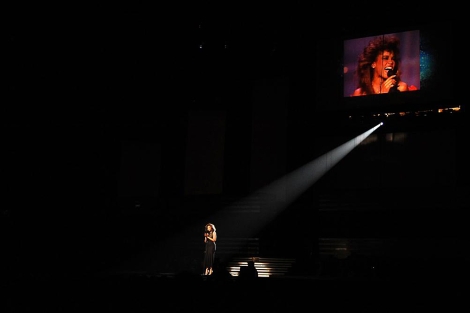 Jennifer Hudson, durante su homenaje a Whitney Houston. | Afp