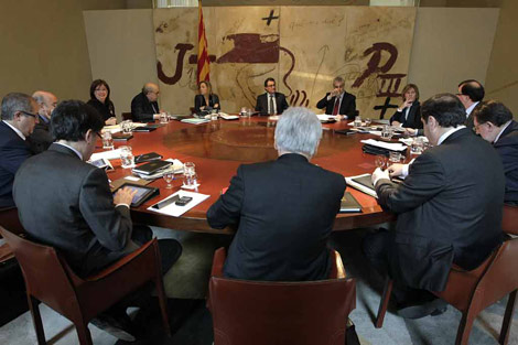 La primera reunin del Govern tras el pacto con los 'populares'. | Antonio Moreno