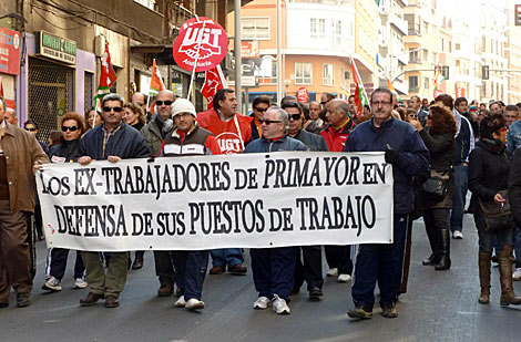 Trabajadores de Primayor en la protesta de Jaén. | Manuel Cuevas