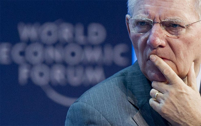 Schäuble, en un seminario sobre el futuro de la zona euro en el Foro de Davos. | Efe