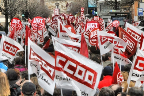 Imagen de la manifestacin del domingo contra la reforma laboral. | Bruno Moreno