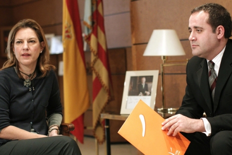 Jorge Alarte, durante su reunin con la delegada del Gobierno. | Efe