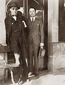 Paz Andrade (d) y Castelao en 1922. | FLS