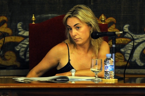 La alcaldesa de Alicante, Sonia Castedo, durante un pleno. | Ernesto Caparrs