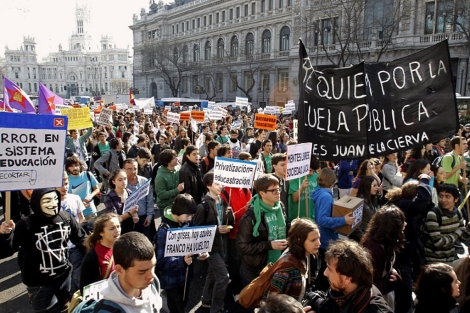 Protesta en Madrid. | Efe