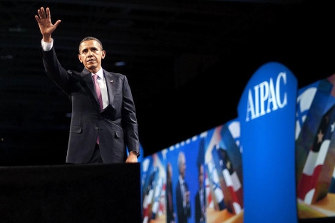 Barak Obama durante su intervención en el acto de AIPAC. | Afp