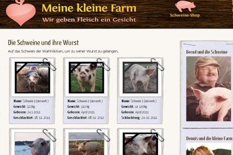 Una imagen de la web de la granja.