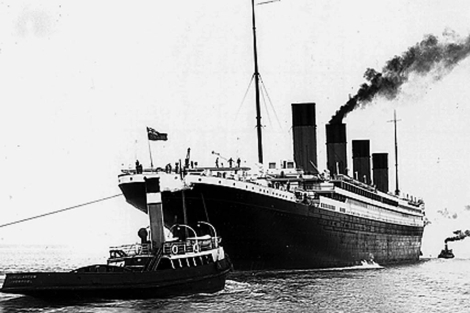Fotografa del 'Titanic', tomada a su salida e Southampton, en Iglaterra, en 1912.