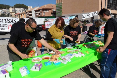 Imagen de la protesta en la localidad valenciana de Nquera | E.M.