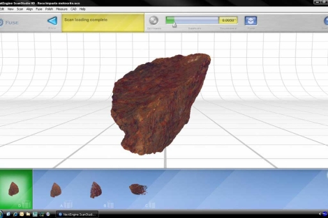 Estudio en tres dimensiones de la roca afectada por el meteorito. | UPM