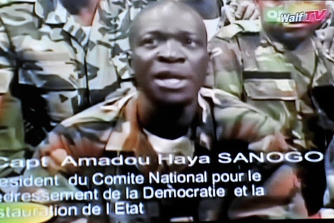 El líder de los golpistas, el capitan Amadou Haya Sanogo. | Afp