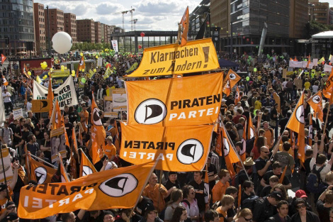 Seguidores del Partido Pirata en Alemania. | Reuters