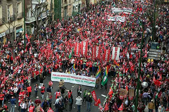La manifestacin de Sevilla, al comienzo de la marcha. | Jess Morn