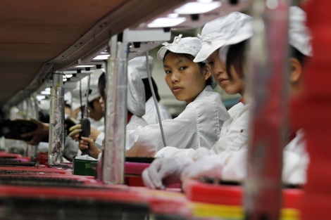 Interior de una fbrica de Foxconn en China. | Reuters