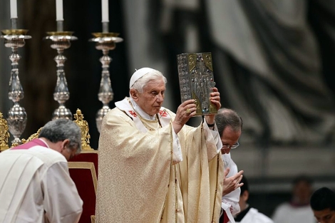El Papa durante la Misa Crismal. | Afp