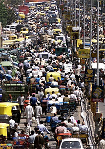 Una calle de Nueva Delhi. | Ap