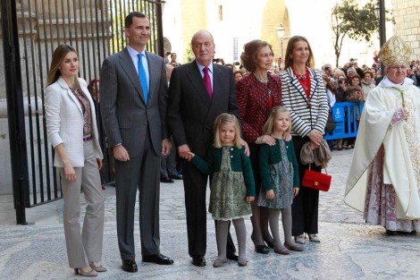La Familia Real, sin los Duques de Palma. | Pep Vicens