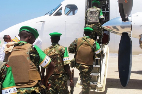 Tropas de la Unión Africana se preparan para desplegarse en Baidoa. | Afp