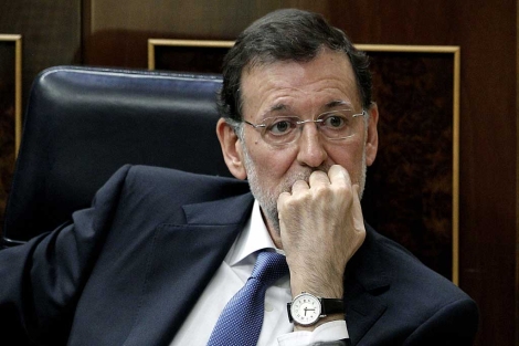 Mariano Rajoy, en su escao. | Efe