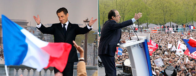 Los candidatos presidenciales, en sus respectivos mtines. | AFP