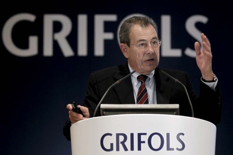 El presidente, Víctor Grífols, en una junta de accionistas de la compañía. | Efe