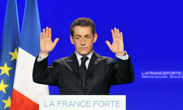 El presidente francs, Nicolas Sarkozy, pronuncia un mitin en Pars. | Afp