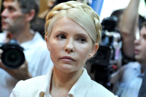 La ex primera ministra ucraniana Yulia Timoshenko durante el juicio. | Afp