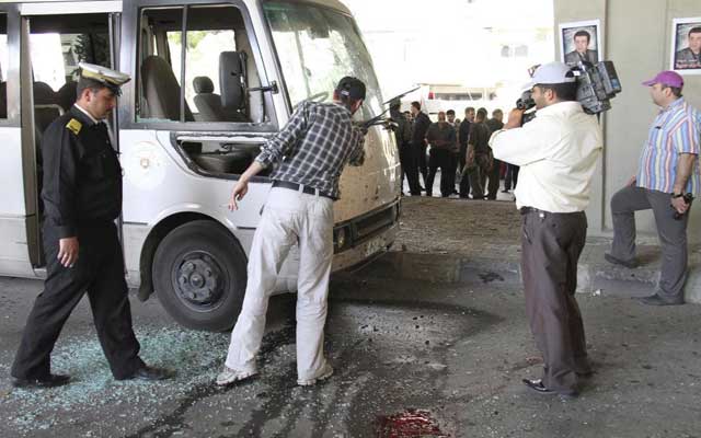 Escena de la explosin en Damasco. | Efe